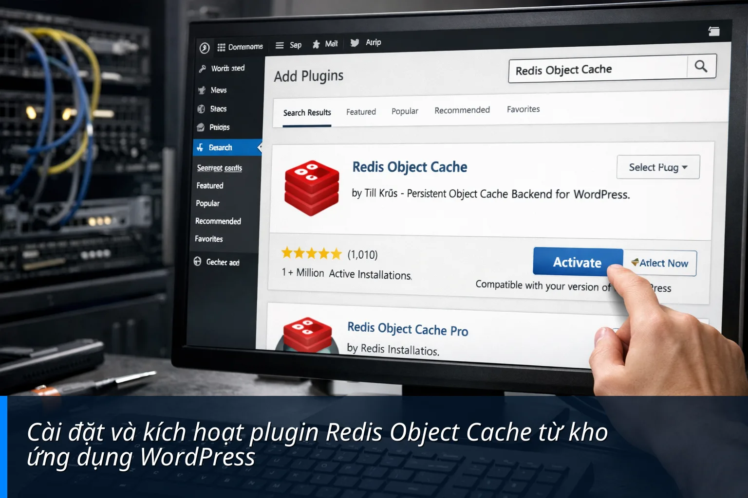 Cài đặt và kích hoạt plugin Redis Object Cache từ kho ứng dụng WordPress - Hướng dẫn cài đặt Redis Object Cache cho WordPress trên cPanel