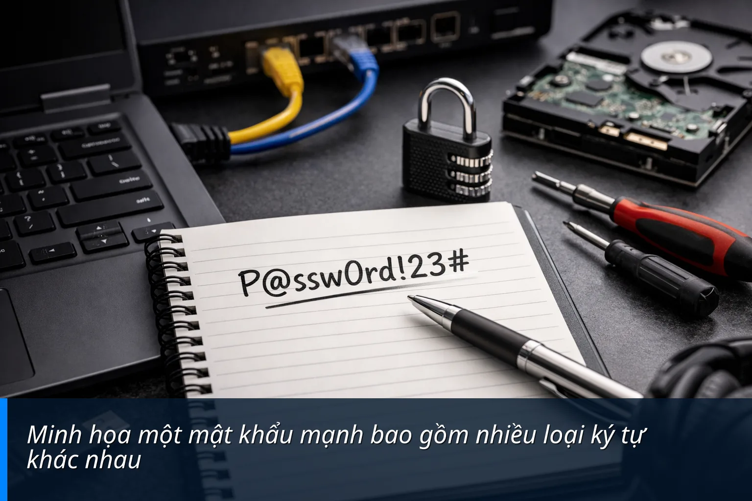 Minh họa một mật khẩu mạnh bao gồm nhiều loại ký tự khác nhau Minh họa một mật khẩu mạnh bao gồm nhiều loại ký tự khác nhau - Hướng dẫn thay đổi mật khẩu trên Webmail nhanh chóng và bảo mật tuyệt đối