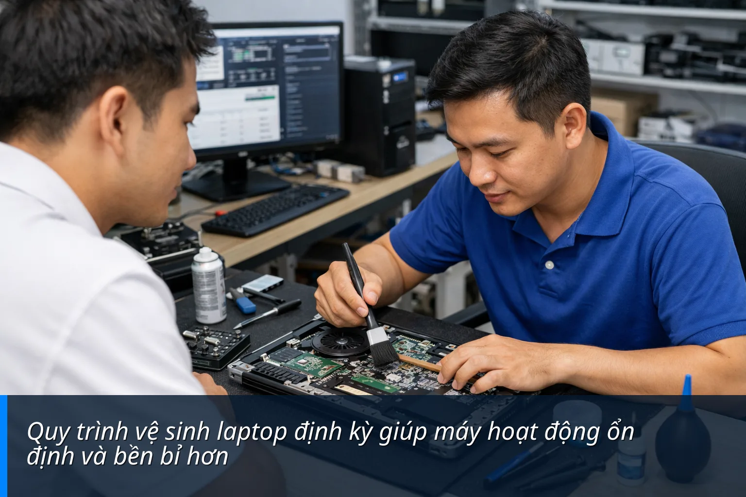 Quy trình vệ sinh laptop định kỳ giúp máy hoạt động ổn định và bền bỉ hơn - Review Top cửa hàng sửa máy tính Tại Long Thành