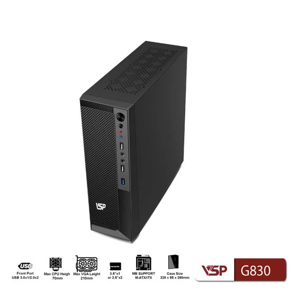 Bộ Case VSP Nguồn G830 (Case SFF/ Nguồn 500W ) - Chi tiết 3