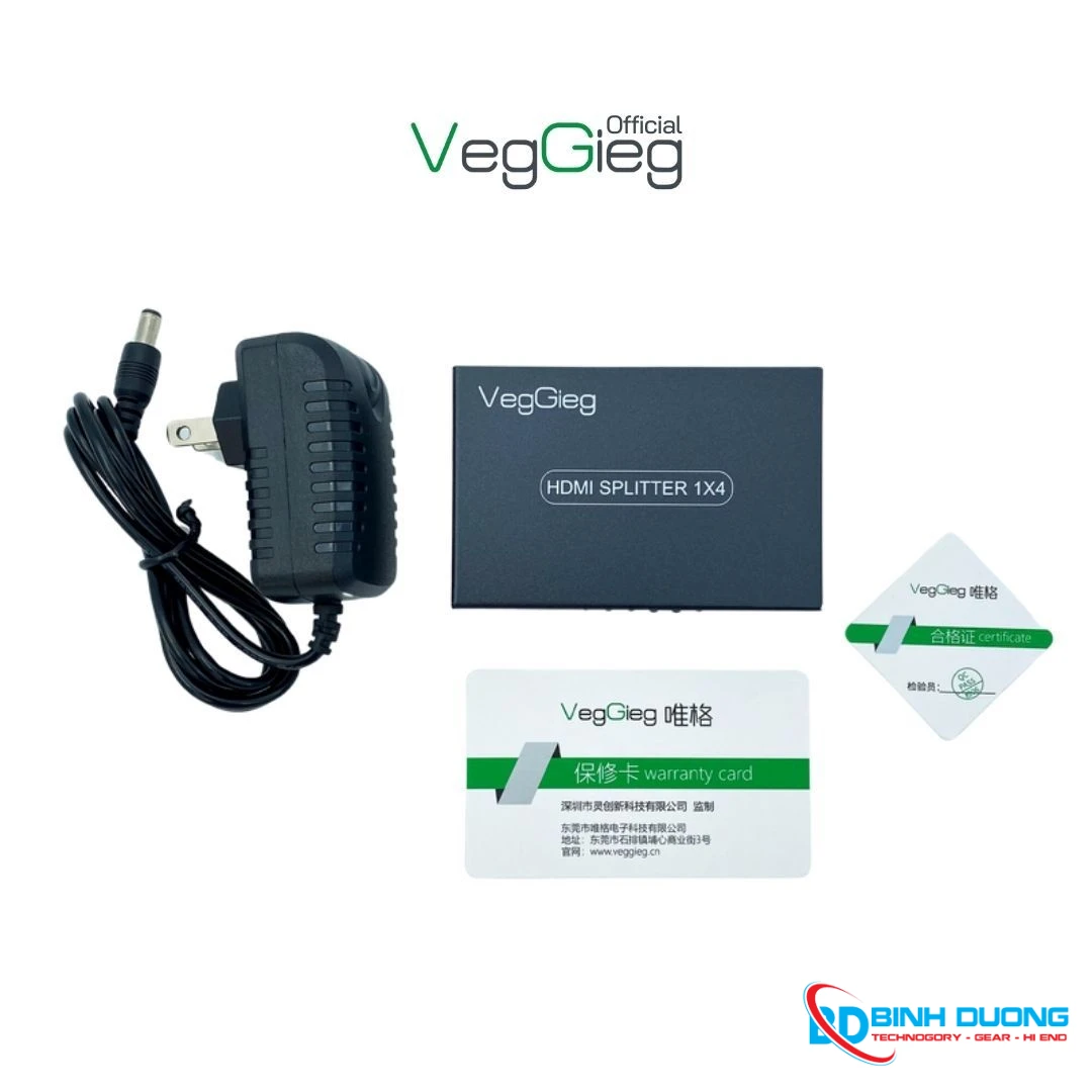 Bộ Chia HDMI 1 ra 4 VegGieg VHD07 Chính Hãng Chuẩn HDTV - Chi tiết 2
