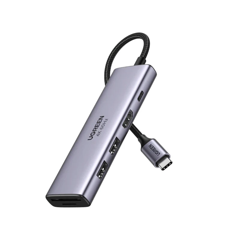Bộ chuyển đổi USB Type C ra HDMI 4K@60Hz/Hub USB 3.0/LAN/PD 100W Ugreen 45000