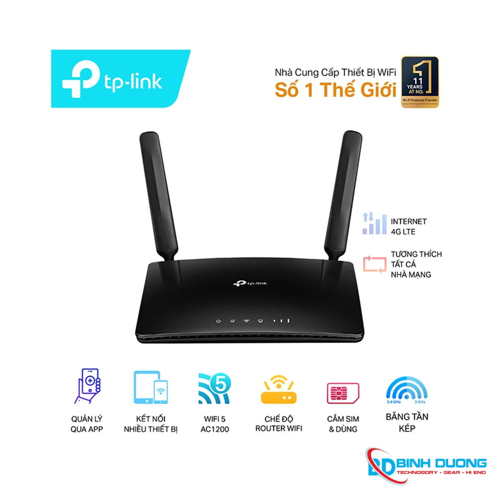 Bộ phát wifi 4G TP-Link Archer MR400 AC1200