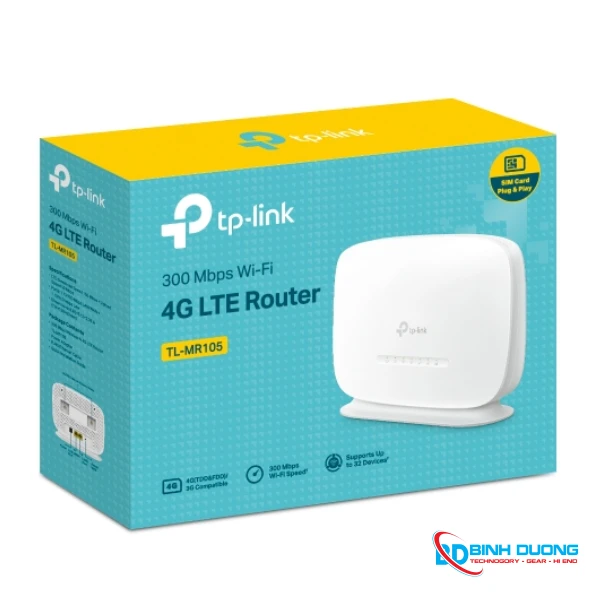Bộ phát WiFi di động 4G LTE TP-Link TL-MR105 - TPL-MR105-4G chính hãng