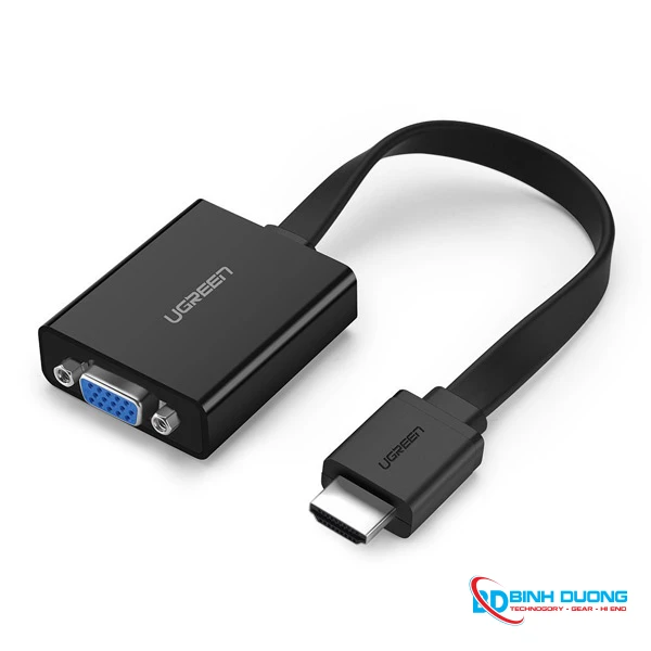 Cáp chuyển đổi từ HDMI sang VGA dẹt có Audio Ugreen 40248