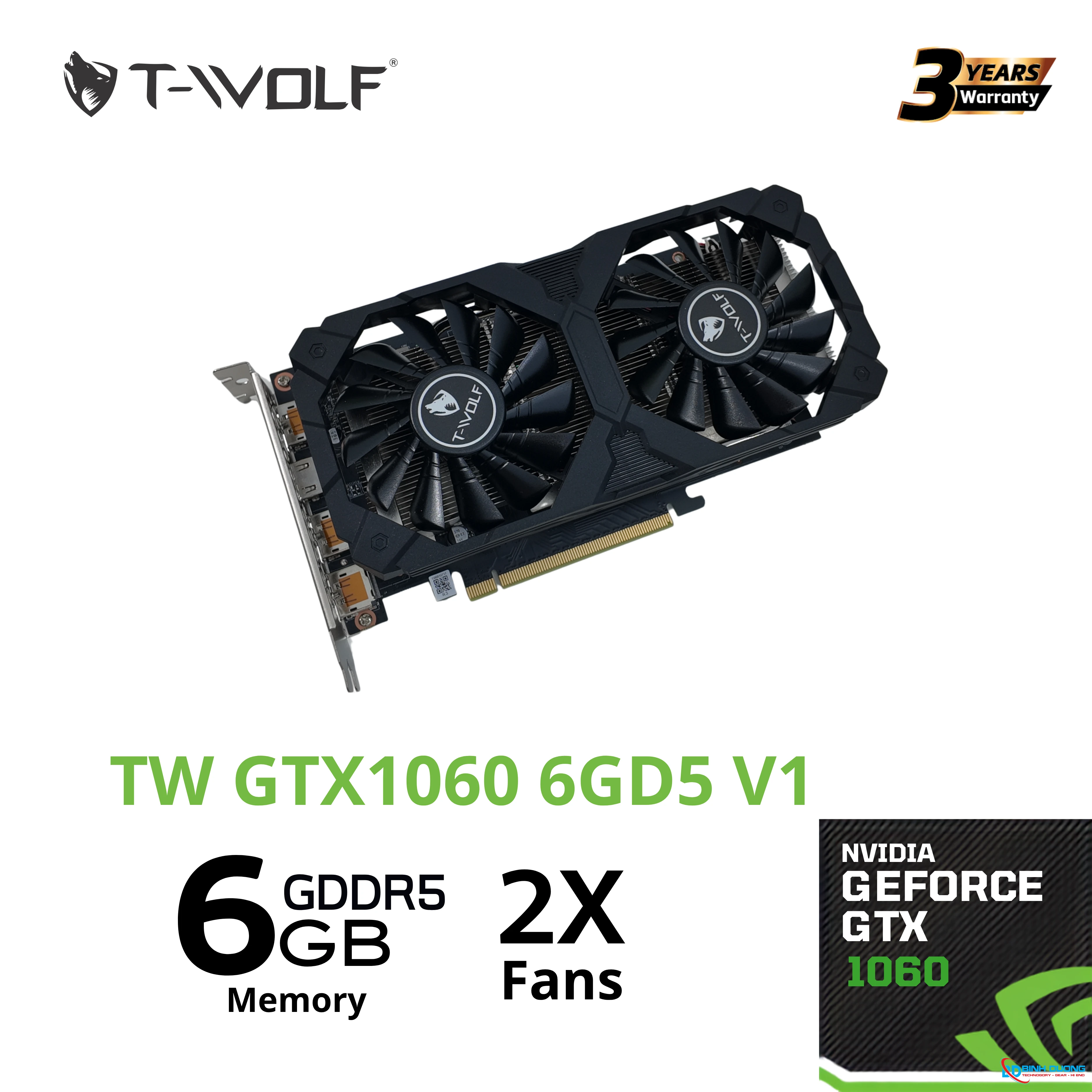 Card màn hình T-WOLF GTX 1060 6GB GDDR5 - Chi tiết 2