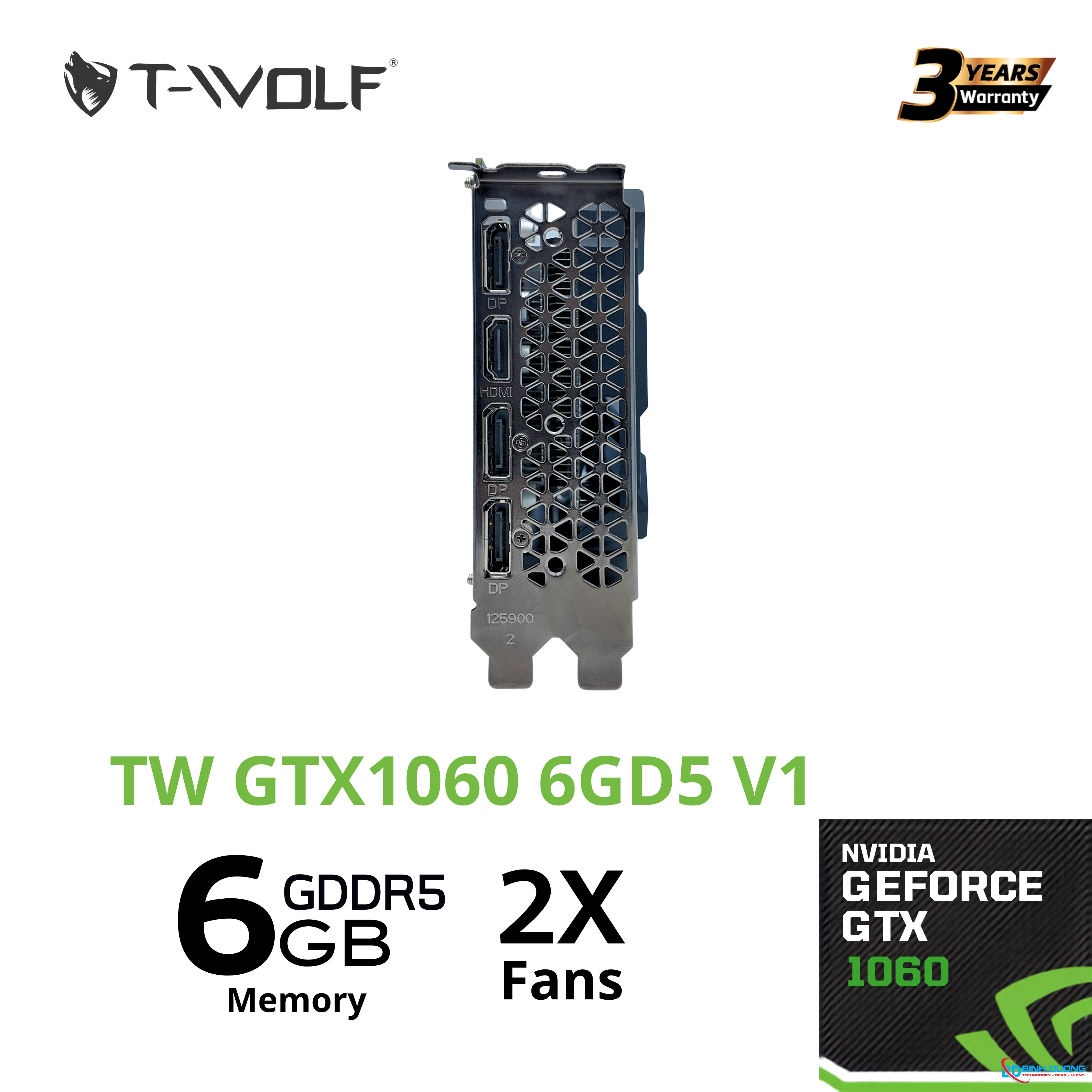 Card màn hình T-WOLF GTX 1060 6GB GDDR5 - Chi tiết 3