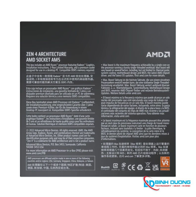 CPU AMD Ryzen 5 7600 (AMD AM5 - 6 Core - 12 Thread - Base 3.8Ghz - Turbo 5.1Ghz - Cache 38MB) - Chi tiết 5