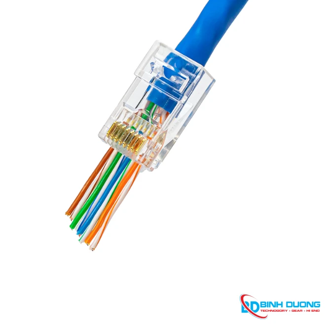 Đầu Bấm Mạng Xuyên Thấu RJ45 CAT5E H8223 (100 cái) - Chi tiết 2