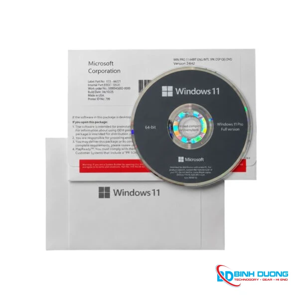 Phần mềm Microsoft Windows 11 Pro 64Bit Eng Intl 1pk DSP OEI DVD (FQC-10528) - Nhập khẩu