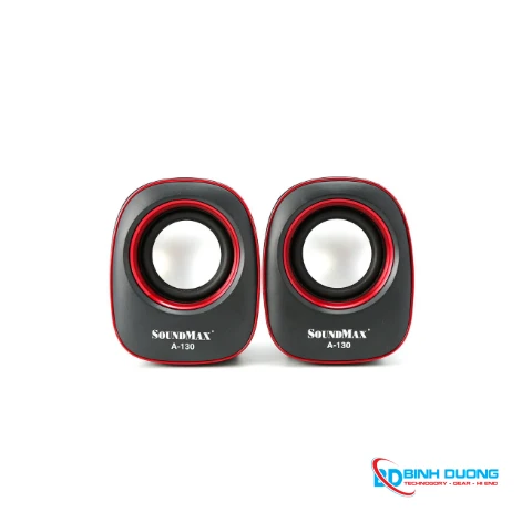 Loa vi tính Soundmax A130 (2.0) 6W, Đỏ - SM-A130-RED chính hãng