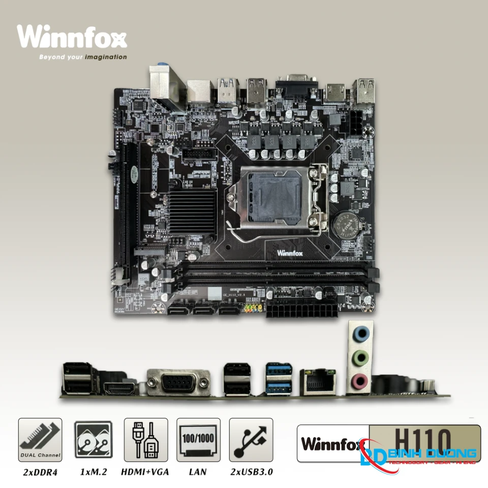 Mainboard Bo Mạch Chủ Winnfox H110 DDR3 / M2 (LGA 1151v1) (H110) - Chi tiết 2