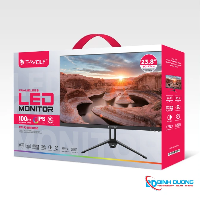 Màn hình LCD 23.8 T-Wolf TW-F24IFHD100 (Vga-Hdmi, Màn Phẳng IPS/ Màu Đen/ 100Hz) - Chi tiết 2