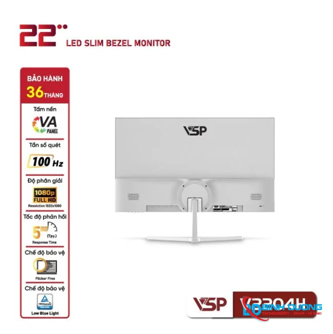Màn Hình Máy Tính VSP 22 Inch (22") Trắng V2204H (21.5INCH/ VA/ FHD/ 100HZ/ 5MS/ Trắng) - Chi tiết 3