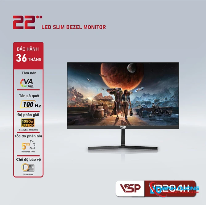 Màn Hình Máy Tính VSP 22 Inch Đen V2204H (21.5INCH/ VA/ FHD/ 100HZ/ 5MS/ Đen) - Chi tiết 2