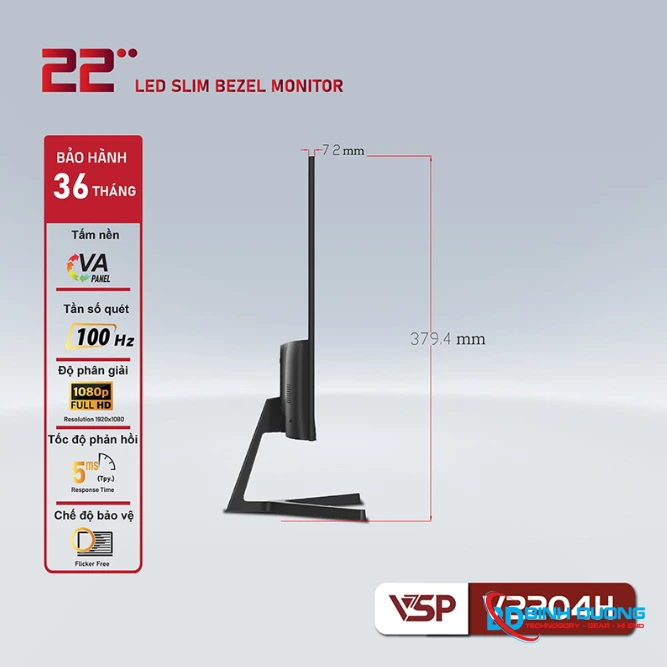 Màn Hình Máy Tính VSP 22 Inch Đen V2204H (21.5INCH/ VA/ FHD/ 100HZ/ 5MS/ Đen) - Chi tiết 5