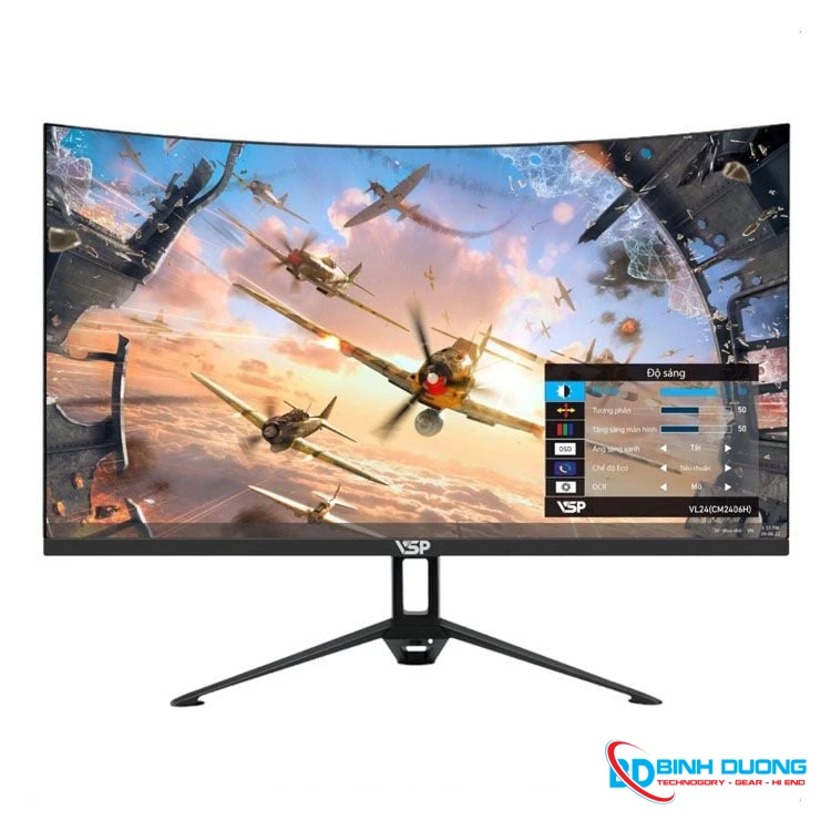 Màn Hình VSP VL24 (CM2406H) (23.6 inch/ FHD/ VA/ 75Hz/ 12ms/ 250nits/ HDMI+VGA/ Cong/ Đen)