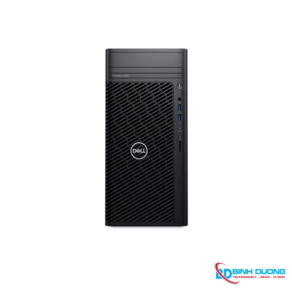 Máy tính trạm Dell Precision 3680 Tower, i9-14900, 16GB, 256GB SSD, 2TB HDD, Intel Graphics, KB, M, PSU 500W, Ubuntu, 3Y WTY