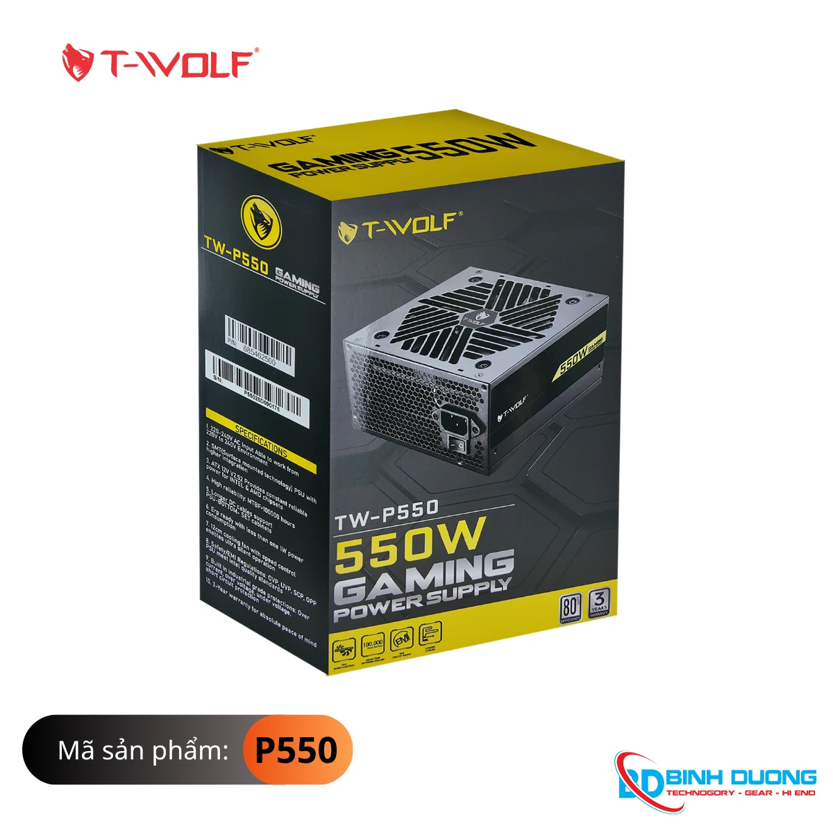 Nguồn máy tính T-Wolf 550W - Chi tiết 3