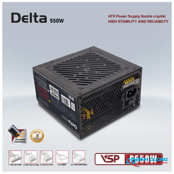 Nguồn Máy Tính VSP Delta P550 550W - VSP-DELTA-P550-550W chính hãng