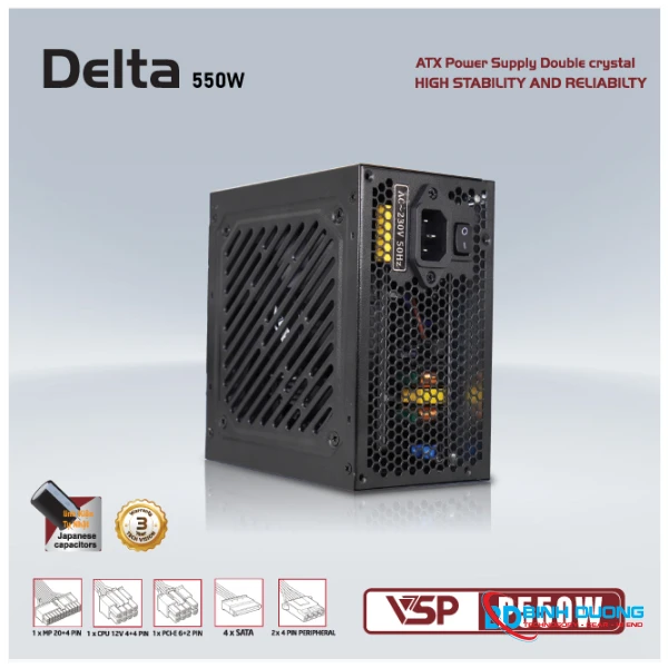 Nguồn Máy Tính VSP Delta P550 550W - Chi tiết 2