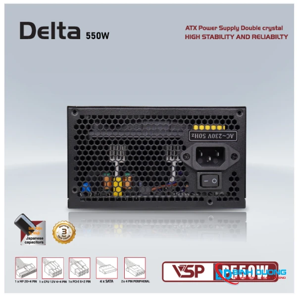Nguồn Máy Tính VSP Delta P550 550W - Chi tiết 4