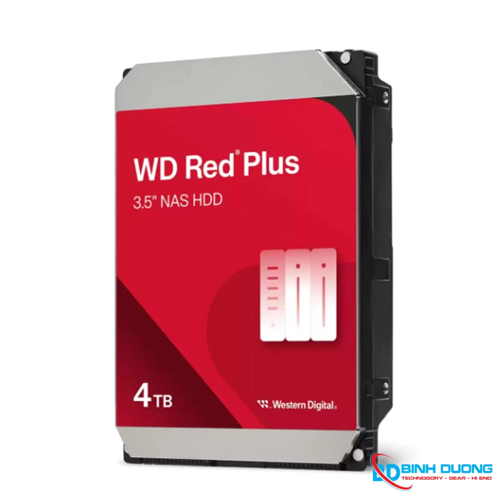 Ổ cứng nas Western Digital Red Plus 4TB WD40EFZZ (3.5Inch-5400rpm-Cache 128MB-SATA3) - WD-RED-PLUS-4TB-WD40EFZZ chính hãng
