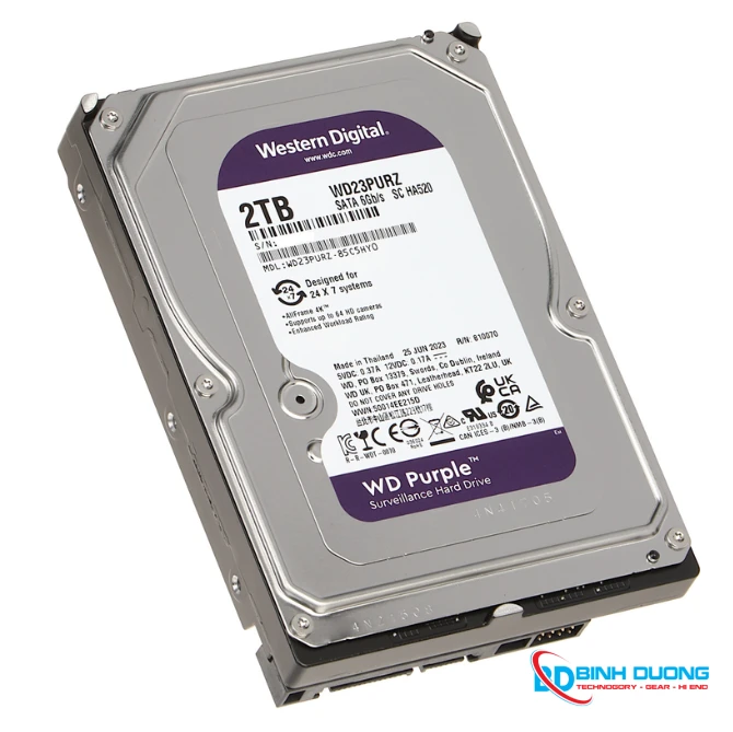 Ổ cứng Western Digital Purple 2TB 64MB Cache 5400RPM WD23PURZ - Chi tiết 2