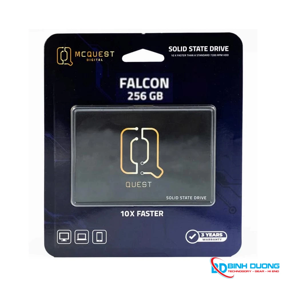 Ổ SSD McQuest FALCON-256GB SATA3 2.5Inch 550MB s  450MB s