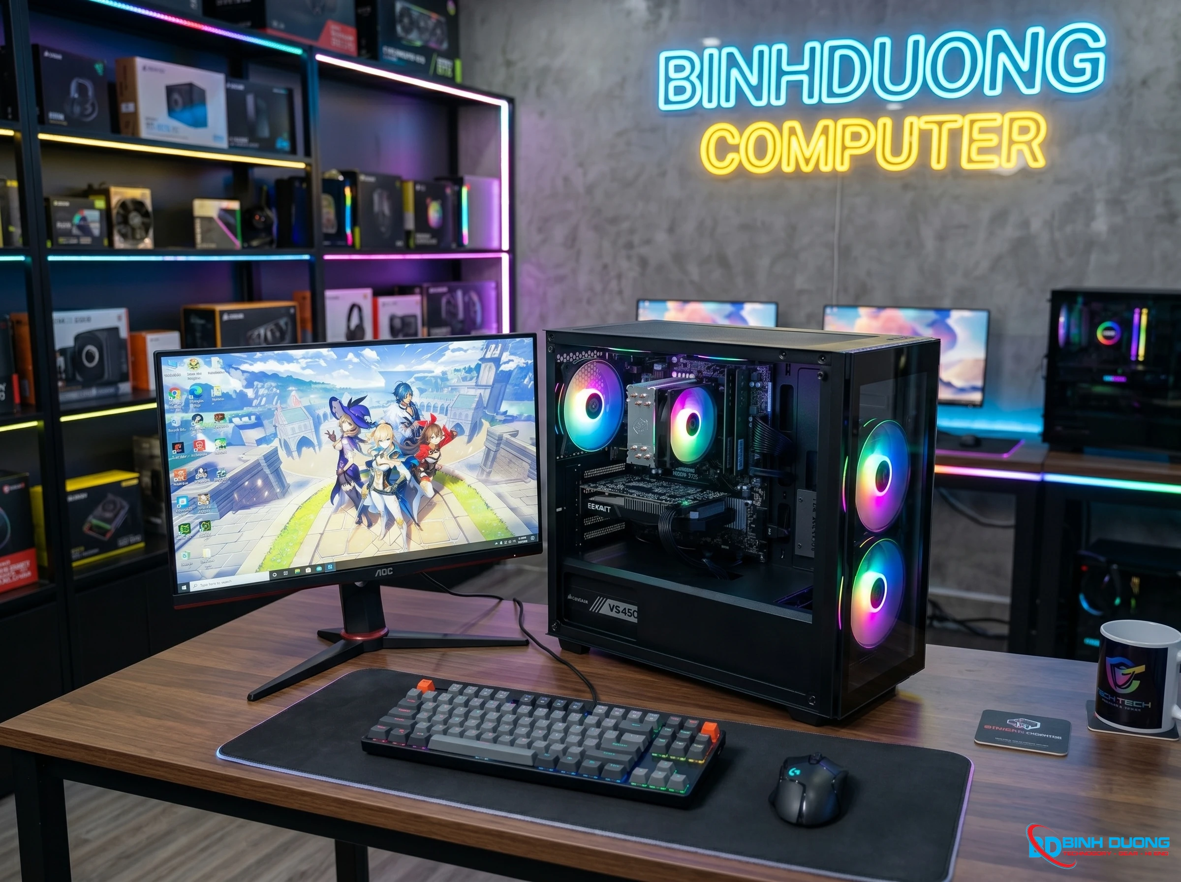PC Gaming (Intel Core i5 4570, Main Winnfox H81, 8G DDR3, 256G SSD, Màn 22 Inch VSP) - Chi tiết 2