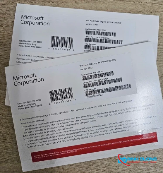 Phần mềm Microsoft Windows Pro 11 64Bit Eng Intl 1pk DSP OEI DVD (FQC-10528) - MS-FQC-10528 chính hãng