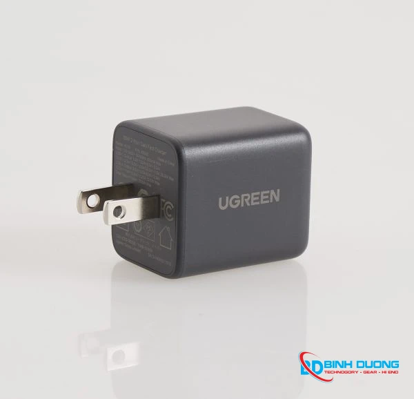 Sạc Điện Thoại Fast Charger GaN 30W (1 Cổng USB 18W/ 1 Cổng sạc nhanh Type-C 30W) Ko Kèm Cáp màu đen Ugreen 65025 - Chi tiết 3