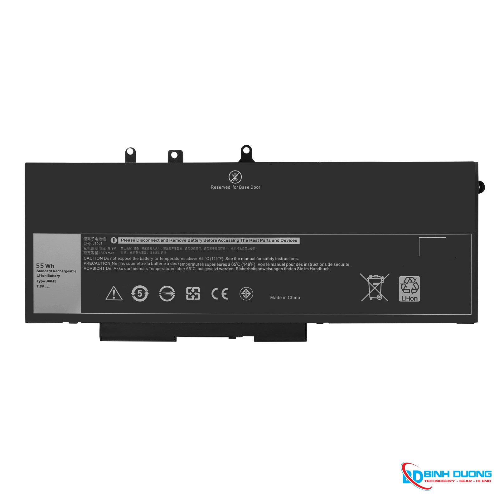 Thay Pin laptop Dell Latitude E7270, E7470, J60J5 (55 Wh/ 4 cell)