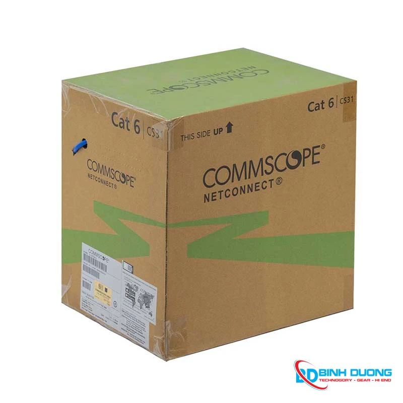 Thùng Mạng Cat 6E Commscope UTP 24AWG Chính Hãng Đồng Nguyên Chất 305M (Dây Màu Xanh Dương AMP) CS30 (1427071-6) - Chi tiết 1