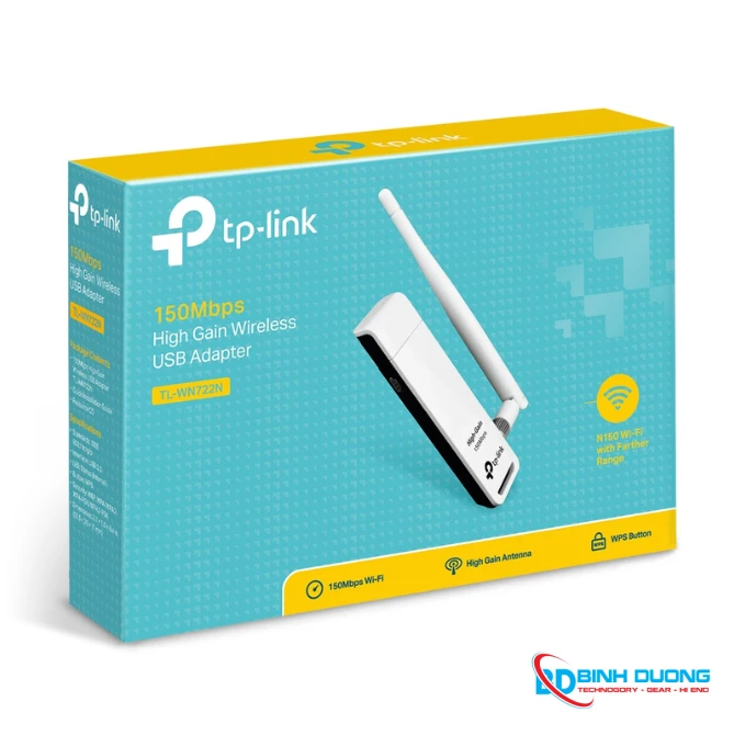 Usb Wifi TPLink 722N 1 ANGTEN (Usb Wifi 1 Râu) (TP-Link)