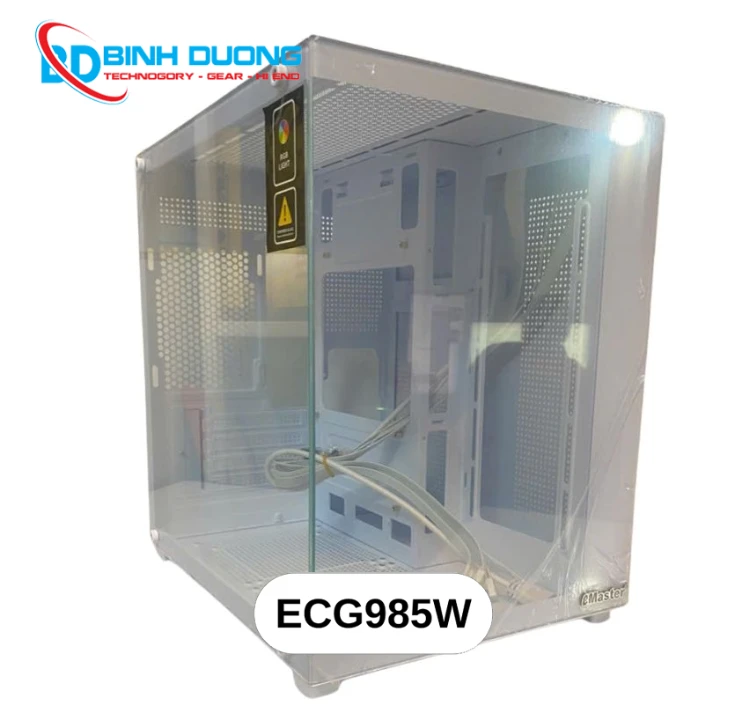 Vỏ Case Máy tính Bể Cá Emaster ECG985W mATX-Không kèm fan