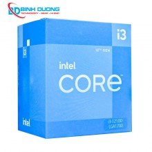 CPU Intel Core i3-12100 (3.3GHz turbo up to 4.3GHz, 4 nhân 8 luồng, 12MB Cache, 58W)- Socket Intel LGA 1700)