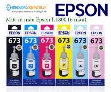 Mực in màu Epson L1800 (6 màu)